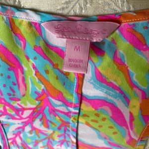 Lilly Pulitzer Multi Pattern Silk Tank size M